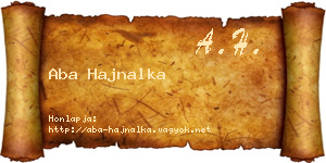 Aba Hajnalka névjegykártya